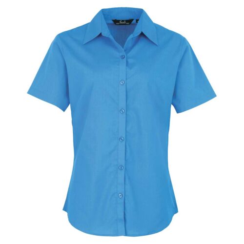 Women's short sleeve poplin blouse Thumbnail