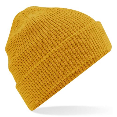 Organic cotton waffle beanie Thumbnail