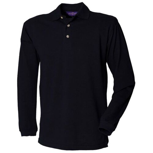 Long sleeve cotton polo shirt Thumbnail