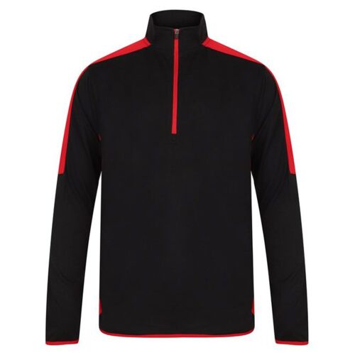 ¼ zip mid-layer with contrast panelling Thumbnail