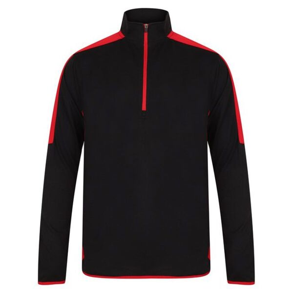 ¼ zip mid-layer with contrast panelling Thumbnail