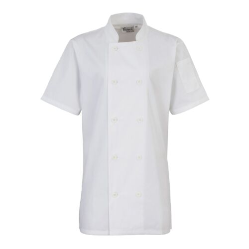 Women's short sleeve chef's jacket Thumbnail