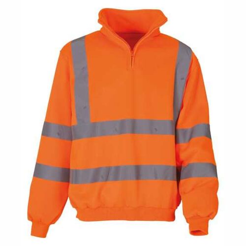 Hi-vis ¼ zip sweatshirt (HVK06) Thumbnail