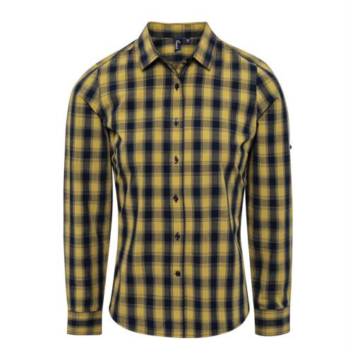 Women's Mulligan check cotton long sleeve shirt Thumbnail